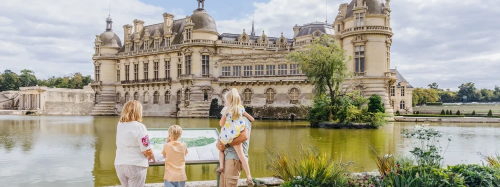 famille chateau chantilly printemps jardins