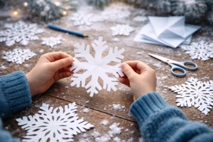 Flocons de papier : patience, pliages et magie de l’hiver - Oise.fun