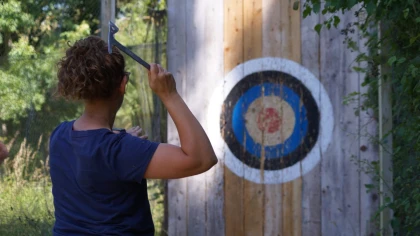 lancer de hache femme