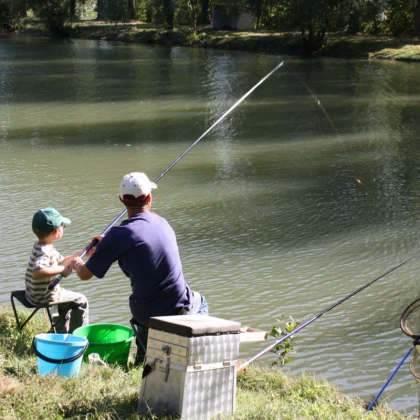 pêche avec ses grands parents