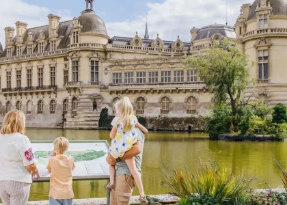 famille chateau chantilly printemps jardins