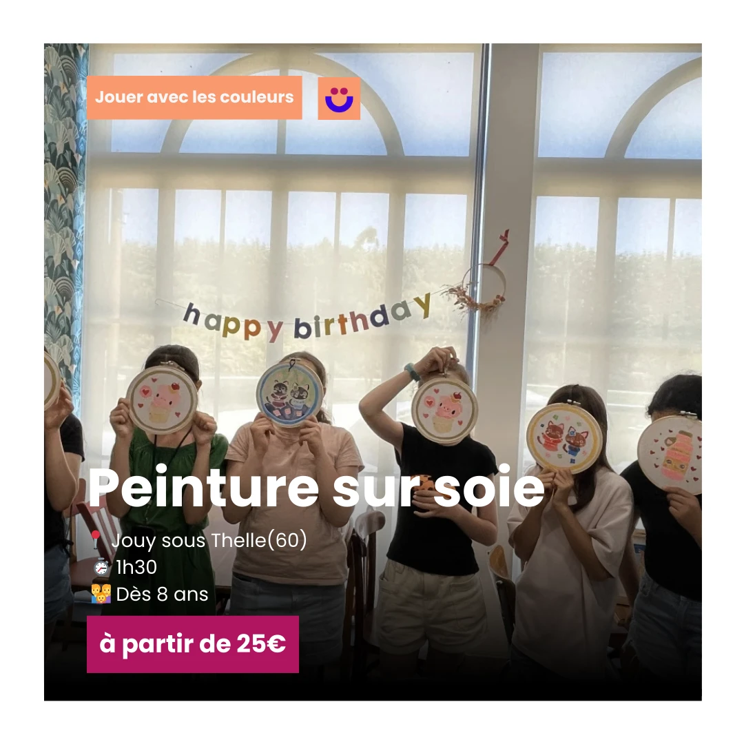 peinture sur soie atelier enfant